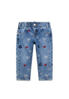 Guess Girl Embroidered Bows Denim Jean, Blue