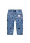 Guess Girl Embroidered Bows Denim Jean, Blue