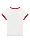 Guess Girl Cherry Hearts Short Sleeve Tee, White