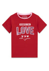 Guess Girl Love Sequin Short Sleeve Tee, Red