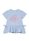 Guess Girl Love Frill Short Sleeve Tee, Blue
