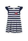 Guess Girl Stripe Cap Sleeve Dress, Navy