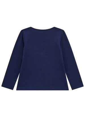 Guess Girls Lover Forever Long Sleeve Top, Navy