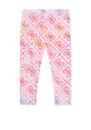 Guess Mini Girls Logo Print Legging, Pink Multi