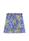 Guess Older Girl Chiffon Lemon Print Skirt, Blue