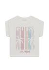 Guess Older Girl Embellished Short Sleeve Tee, White