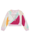 Guess Older Girl Tie-Dye Oversize Crop Sweater, Multi