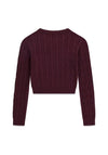 Guess Older Girl Logo Long Sleeve Knit Jumper, Wine