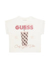 Guess Older Girl Stay Chill Short Sleeve Tee, White