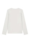 Guess Older Girl Long Sleeve Logo Top, White