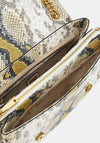 Guess Cosette Python Print Crossbody Bag, Yellow Multi