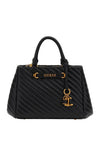 Guess Sela Stitch Detail Satchel Bag, Black
