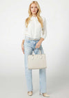 Guess Silvana Woven Structured Tote Bag, Beige