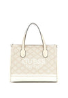 Guess Silvana Woven Medium Grab Bag, Stone Multi