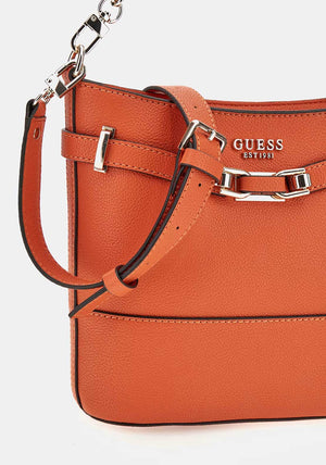 Guess Silvye Crossbody Bucket Bag, Orange