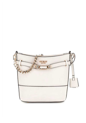 Guess Silvye Crossbody Bucket Bag, Stone