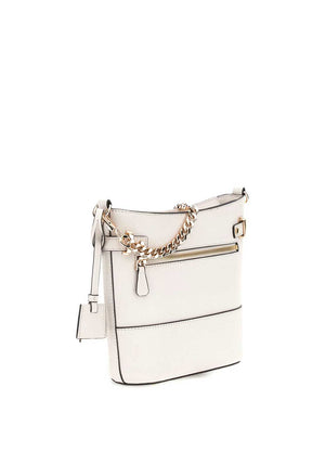 Guess Silvye Crossbody Bucket Bag, Stone