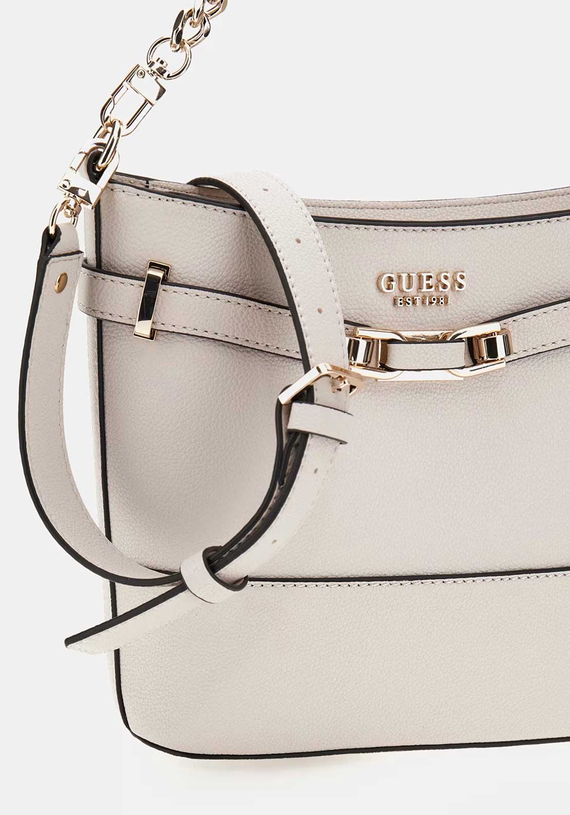Guess Silvye Crossbody Bucket Bag, Stone