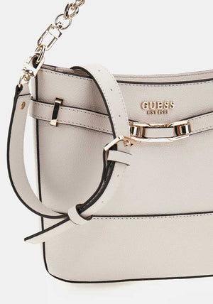 Guess Silvye Crossbody Bucket Bag, Stone