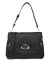 Guess Silvye Buckle Detail Shoulder Bag, Black