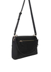 Guess Silvye Buckle Detail Shoulder Bag, Black