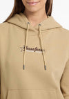 Guess Star Embroidered Logo Hoodie, Camel