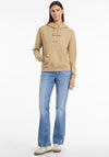 Guess Star Embroidered Logo Hoodie, Camel