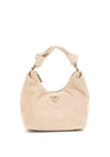 Guess Isotta Suede Hobo Grab Bag, Beige