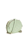 Guess Tasmin Quilted Oval Crossbody Bag, Celadon Green