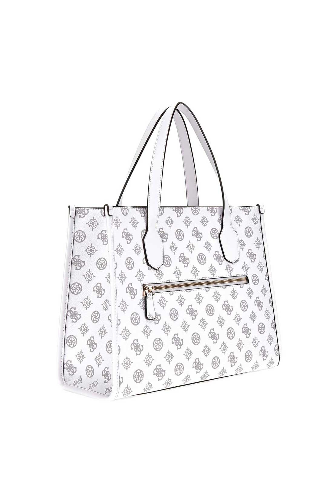 Guess Silvana 4G Logo Tote Bag, White