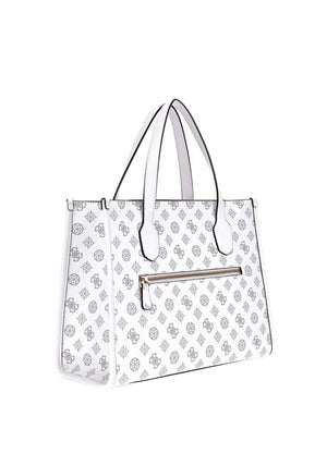 Guess Silvana 4G Logo Tote Bag, White