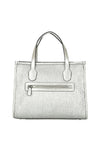 Guess Silvana Woven Tote Bag, Silver