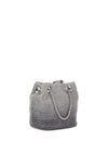 Guess Zalina Rhinestone Mini Bucket Bag, Silver