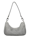 Guess Zalina Rhinestone Mini Bucket Bag, Silver