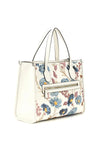 Guess Zaria Sequin Floral Medium Tote Bag, White Multi