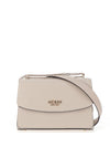 Guess Calista Flap Over Small Shoulder Bag, Ivory