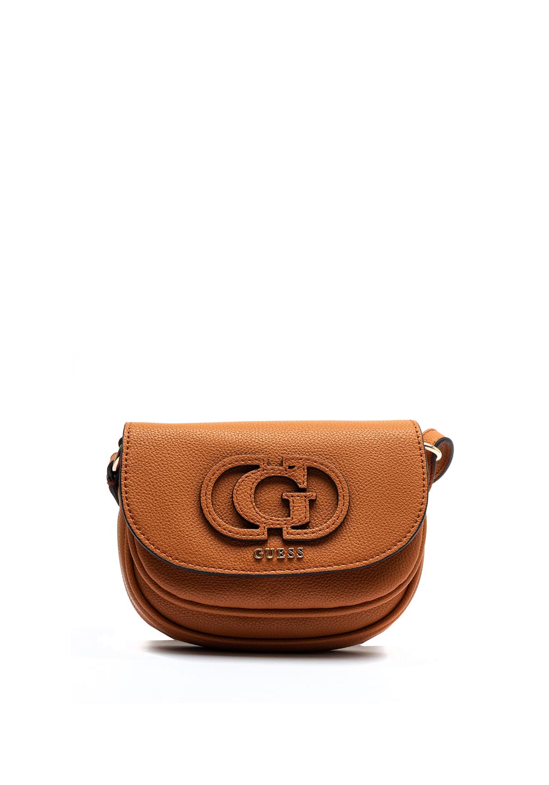 Guess Calebra Convertible Flap Over Mini Crossbody Bag, Tan