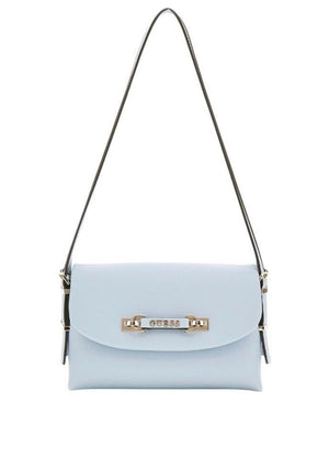 Guess Lefia Flap Over Shoulder Bag, Blue