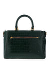 Guess James Faux Reptile Skin Print Satchel Bag, Forest