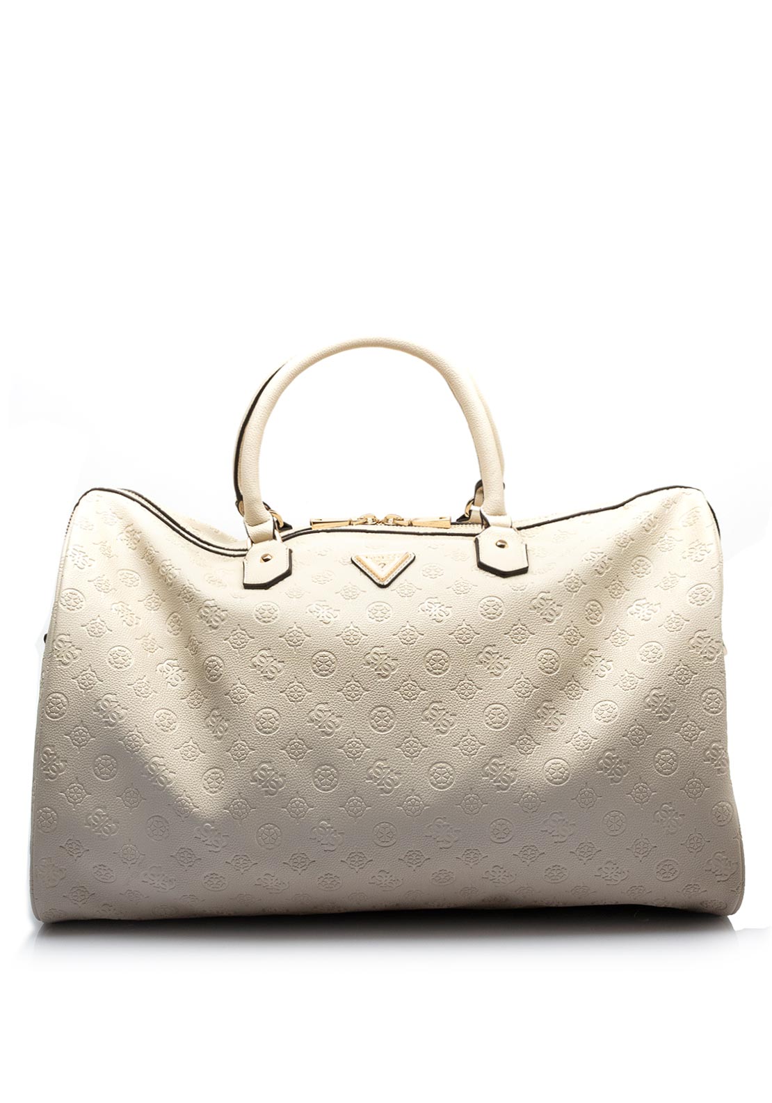 Guess Wilder 4G Peony Large Weekend Duffel Bag, Bone