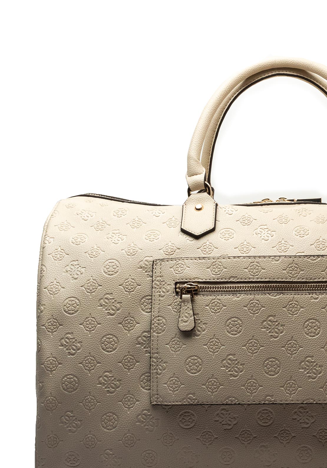 Guess Wilder 4G Peony Large Weekend Duffel Bag, Bone