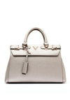 Guess Eco Ali Metallic Satchel Bag, Silver