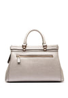 Guess Eco Ali Metallic Satchel Bag, Silver