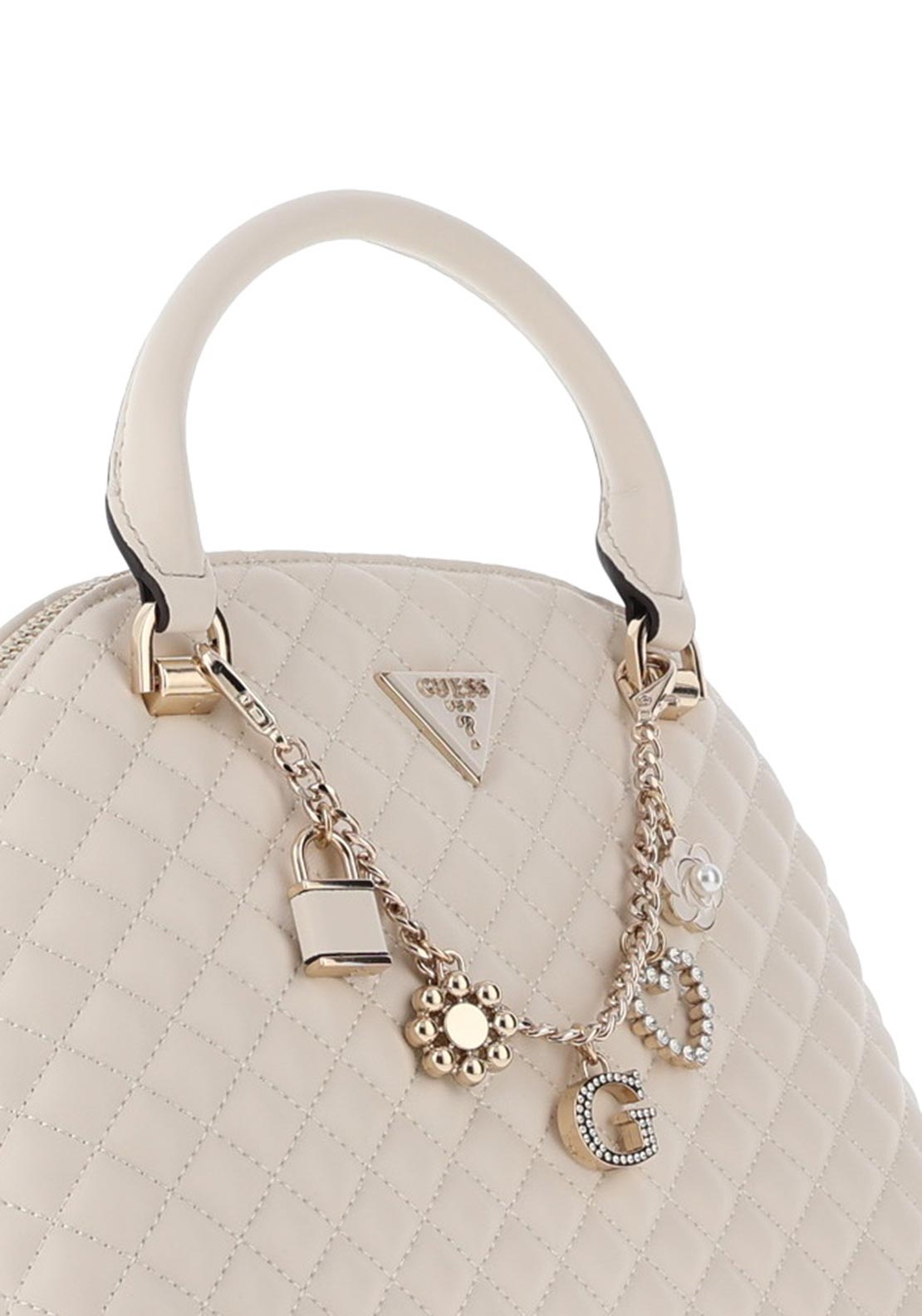 Guess Everlee Quilted Dome Grab Bag, Off White