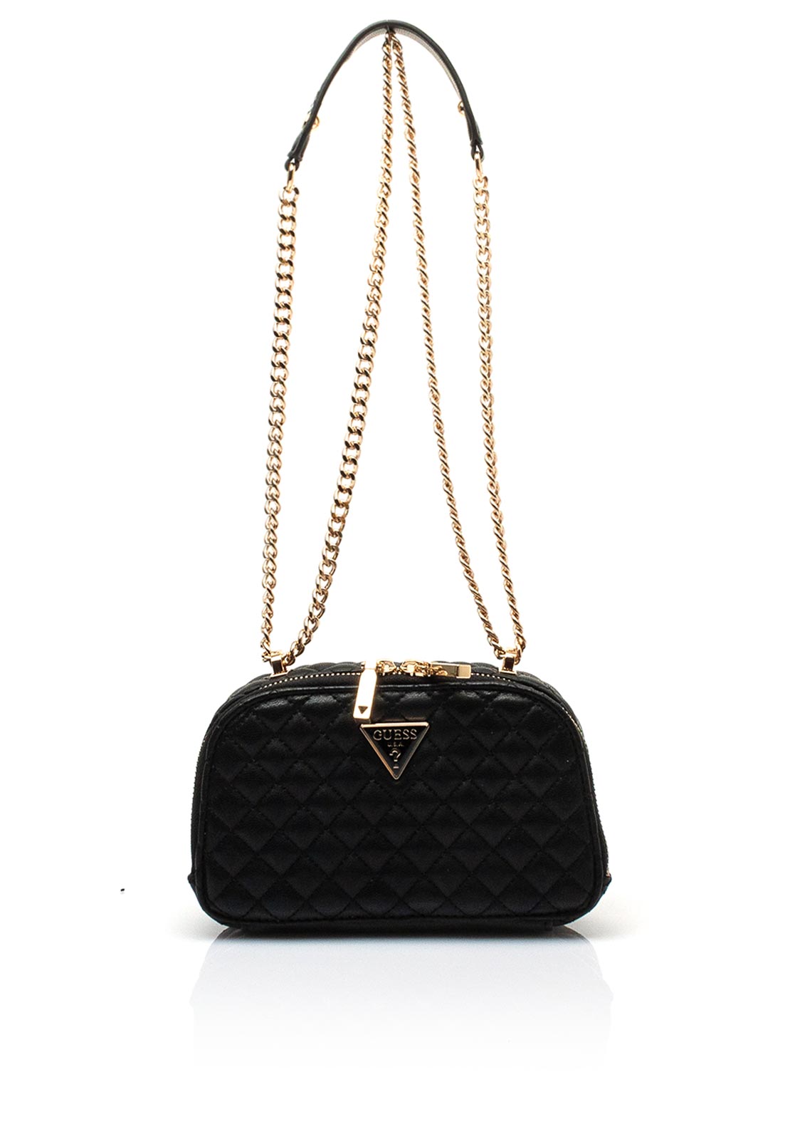 Guess Eco Rianee Quilted Mini Crossbody Bag, Black