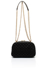 Guess Eco Rianee Quilted Mini Crossbody Bag, Black