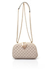 Guess Eco Rianee Quilted Mini Crossbody Bag, Stone