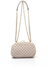Guess Eco Rianee Quilted Mini Crossbody Bag, Stone