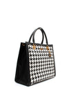Guess Abey Woven Satchel Bag, Black