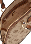 Guess Neda 4G Peony Textile Dome Grab Bag, Brown